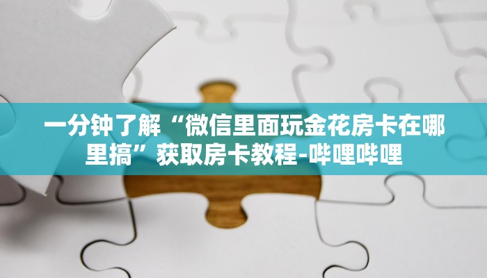 一分钟了解“微信里面玩金花房卡在哪里搞”获取房卡教程-哔哩哔哩
