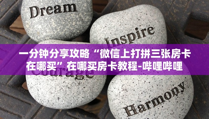 一分钟分享攻略“微信上打拼三张房卡在哪买”在哪买房卡教程-哔哩哔哩